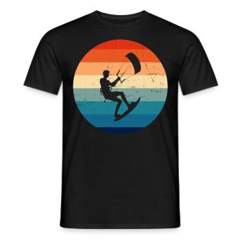 Women Kiting Kitesurfer Kitesurfing Kite Kitesurf - Men's T-Shirt - black - Front - AI Model Male 178 light (178cm)