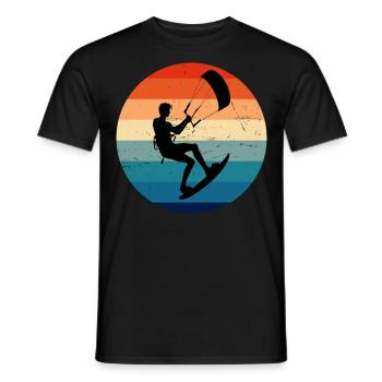 Women's Kiting Kitesurfer Kite Men's Kitesurfing - Men's T-Shirt - black - Front - AI Model Male 178 light (178cm)
