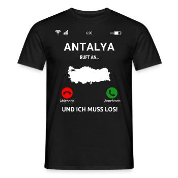 Antalya Urlaub Türkei Idee - Männer T-Shirt - Schwarz - Vorne - AI Model Male 178 light (178cm)