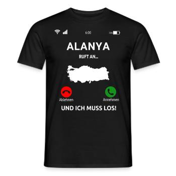 Alanya Urlaub Türkei Idee - Männer T-Shirt - Schwarz - Vorne - AI Model Male 178 light (178cm)