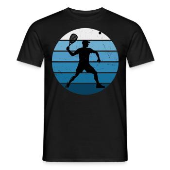 Pickleball Racquetball Women's Pickleball - Men's T-Shirt - black - Front - AI Model Male 178 light (178cm)