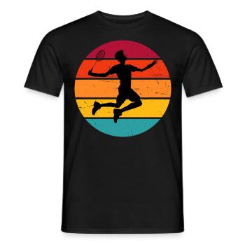 Badmintonspieler Squash Herren Badminton Damen - Männer T-Shirt - Schwarz - Vorne - AI Model Male 178 light (178cm)