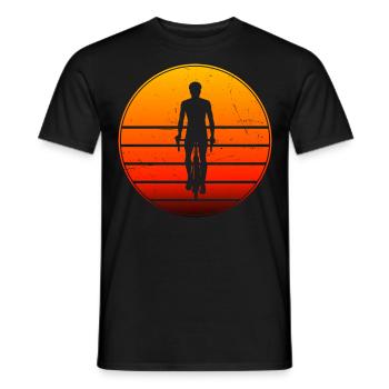 Cycliste Vélo Vélo VTT - T-shirt homme - noir - Devant - AI Model Male 178 light (178cm)
