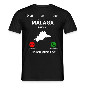 Málaga Andalusien Spanien Urlaub Malaga - Männer T-Shirt - Schwarz - Vorne - AI Model Male 178 light (178cm)
