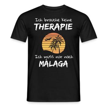 Málaga Andalusien Spanien Urlaub Malaga - Männer T-Shirt - Schwarz - Vorne - AI Model Male 178 light (178cm)