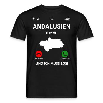 Andalusien Spanien Urlaub Idee - Männer T-Shirt - Schwarz - Vorne - AI Model Male 178 light (178cm)