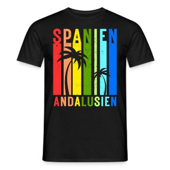 Andalusien Spanien Urlaub Idee - Männer T-Shirt - Schwarz - Vorne - AI Model Male 178 light (178cm)