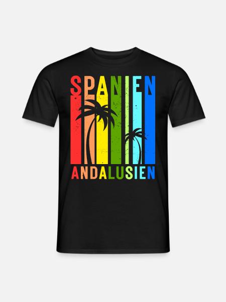 Andalusien Spanien Urlaub Idee - Männer T-Shirt - Schwarz