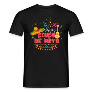 Happy Cinco De Mayo Mexikanisches Fest Mexico - Männer T-Shirt - Schwarz - Vorne - AI Model Male 178 light (178cm)