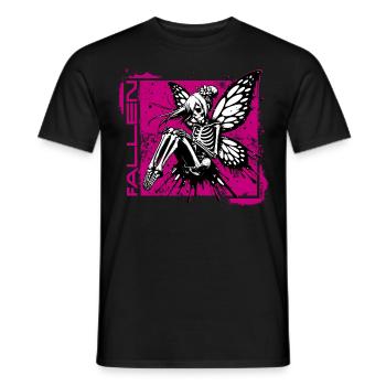 Crâne de fée déchue // Totenkopf Fee FS0243 - T-shirt homme - noir - Devant - AI Model Male 178 light (178cm)