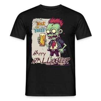 Happy Hallobeer Halloween Trick Or Treat - Men's T-Shirt - black - Front - AI Model Male 178 light (178cm)