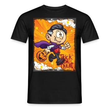 Cute Witch Halloween Trick Or Treat Fun - Men's T-Shirt - black - Front - AI Model Male 178 light (178cm)