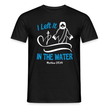 Christian Baptism Bible Quote Psalm Prayer - Men's T-Shirt - black - Front - AI Model Male 178 light (178cm)
