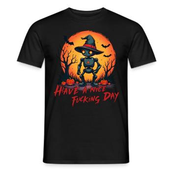 Have a Nice Fucking Day - Männer T-Shirt - Schwarz - Vorne - AI Model Male 178 light (178cm)