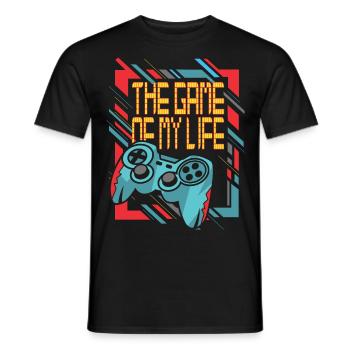 The Games of My Life Gamer Inspiration - Men's T-Shirt - black - Front - AI Model Male 178 light (178cm)