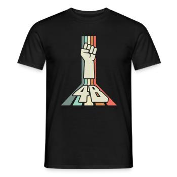 Mouvement 4B Femmes féministes coréennes rétro - T-shirt homme - noir - Devant - AI Model Male 178 light (178cm)