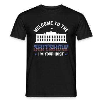 Bienvenue dans le spectacle de de la Maison Blanche États-Unis Ironie - T-shirt homme - noir - Devant - AI Model Male 178 light (178cm)