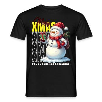 Noël Joyeux Noël Bonhomme de neige - T-shirt homme - noir - Devant - AI Model Male 178 light (178cm)
