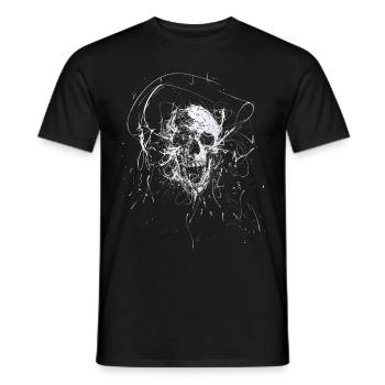 Gribouillage Skull Chaos - T-shirt homme - noir - Devant - AI Model Male 178 light (178cm)