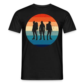 Escalade Hommes Grimpeur Escalade de bloc - T-shirt homme - noir - Devant - AI Model Male 178 light (178cm)