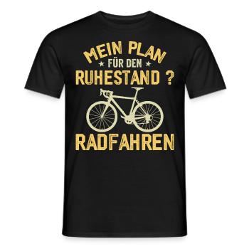 Retraite Vélo Cycliste Cadeau pour la retraite - T-shirt homme - noir - Devant - AI Model Male 178 light (178cm)