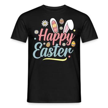 Happy Easter - Männer T-Shirt - Schwarz - Vorne - AI Model Male 178 light (178cm)