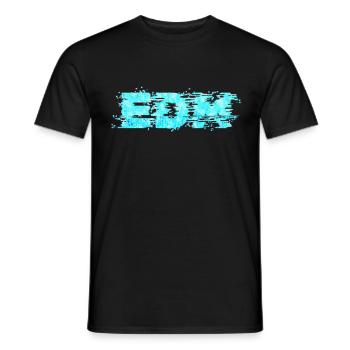 EDM Music, Retro Glitch Aesthetic, Techno Lovers - Men's T-Shirt - black - Front - AI Model Male 178 light (178cm)
