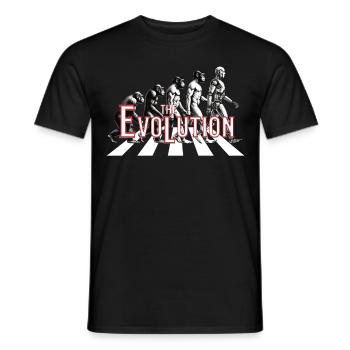 Evolution - Du singe au robot Futur Passé - T-shirt homme - noir - Devant - AI Model Male 178 light (178cm)