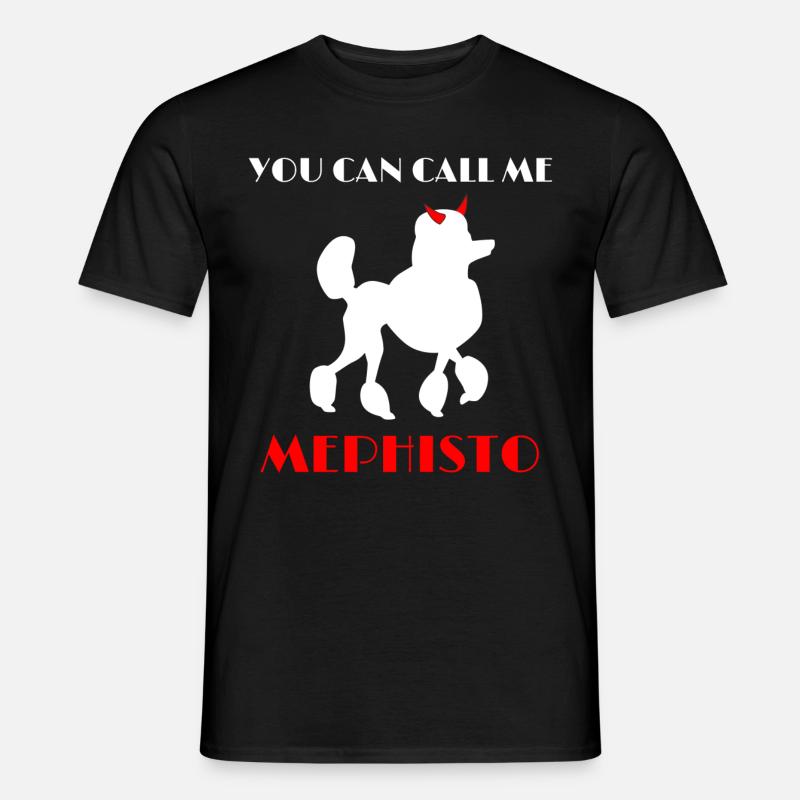 Pudel Mephisto Faust Goethe Spruch - Männer T-Shirt - Schwarz