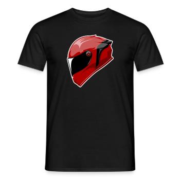 Motorcycle helmet Red - Men's T-Shirt - black - Front - AI Model Male 178 light (178cm)