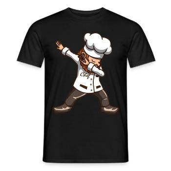 Dabbing chef cook lover - Men's T-Shirt - black - Front - AI Model Male 178 light (178cm)