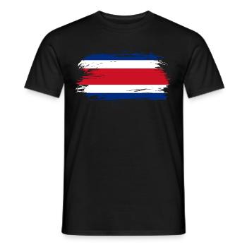 Costa Rica flag flag - Men's T-Shirt - black - Front - AI Model Male 178 light (178cm)