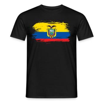 Drapeau drapeau Equateur - T-shirt homme - noir - Devant - AI Model Male 178 light (178cm)