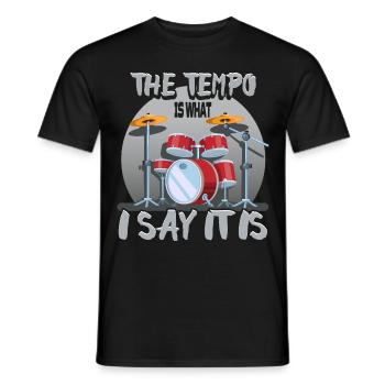 Drums Statement Drummer Drums Saying Gift - Men's T-Shirt - black - Front - AI Model Male 178 light (178cm)