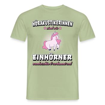 Hörakustikerin Hörakustik Hörakustiker Hörgerät - Männer T-Shirt - Sage - Vorne - AI Model Male 178 light (178cm)