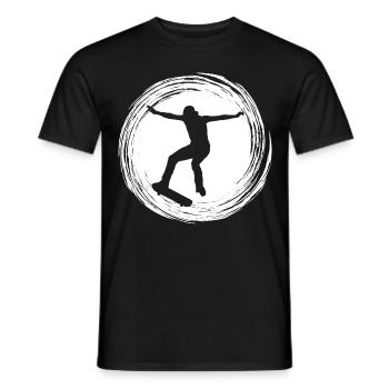 Skater - sk8 / Lifestyle - Skateboard - Männer T-Shirt - Schwarz - Vorne - AI Model Male 178 light (178cm)