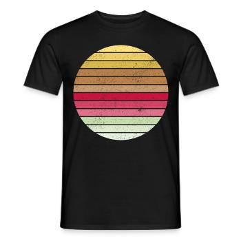 Kreis Vintage - Männer T-Shirt - Schwarz - Vorne - AI Model Male 178 light (178cm)