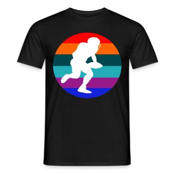 American football - Men's T-Shirt - black - Front - AI Model Male 178 light (178cm)