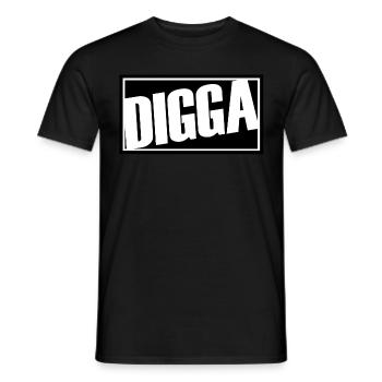 digga Alter bro moin hamburg hip hop oldschool type - Men's T-Shirt - black - Front - AI Model Male 178 light (178cm)