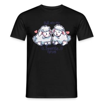 Les brebis sont ma personne préférée - T-shirt homme - noir - Devant - AI Model Male 178 light (178cm)