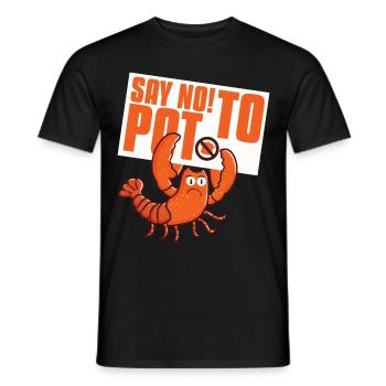 Crabs cook pun crab season lobster - Men's T-Shirt - black - Front - AI Model Male 178 light (178cm)