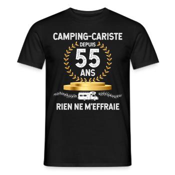 Camping-Car Et Papa Une Histoire Depuis 50 Ans - T-shirt homme - noir - Devant - AI Model Male 178 light (178cm)