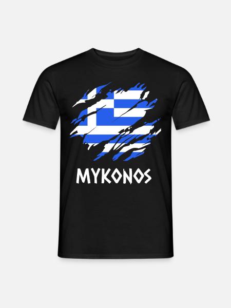 Mykonos Grèce - T-shirt homme - noir