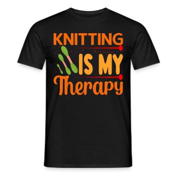 Stricken Nähen Schneider Häckeln - Männer T-Shirt - Schwarz - Vorne - AI Model Male 178 light (178cm)