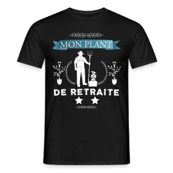 Mon Plants De Retraite Le jardinage - T-shirt homme - noir - Devant - AI Model Male 178 light (178cm)