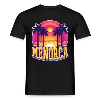 Menorca Spanien Sommer Sonne Strand Meer Palmen - Männer T-Shirt - Schwarz - Vorne - AI Model Male 178 light (178cm)