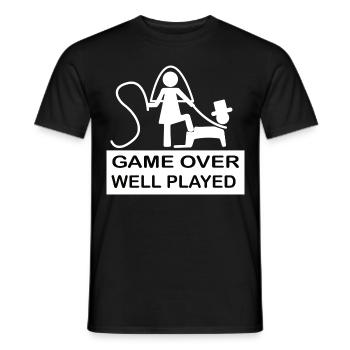 Game Over Bien joué - T-shirt homme - noir - Devant - AI Model Male 178 light (178cm)