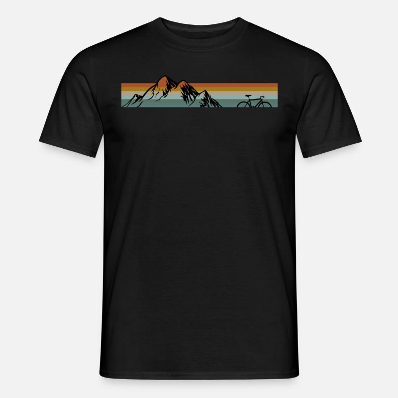 Mountain und MTB - Männer T-Shirt - Schwarz