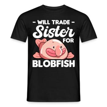 Blobfisch | Fische Aquaristik Blobfische Geschenke - Männer T-Shirt - Schwarz - Vorne - AI Model Male 178 light (178cm)
