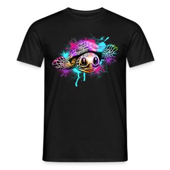 Turtle Graffiti Colorful - Men's T-Shirt - black - Front - AI Model Male 178 light (178cm)